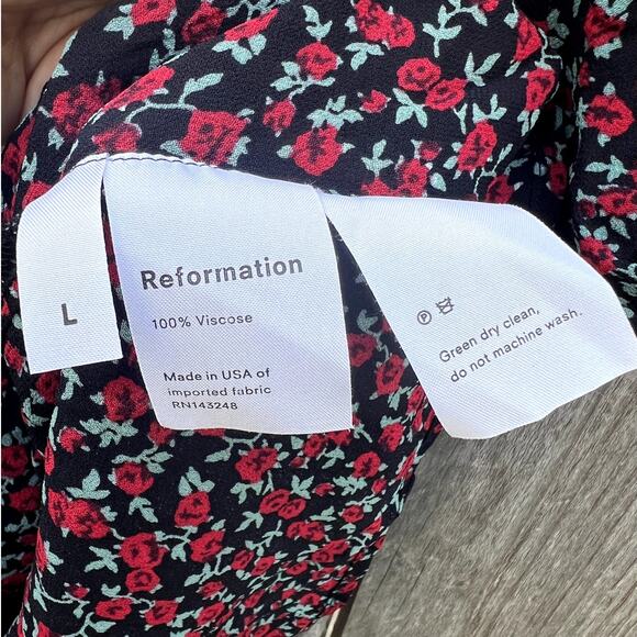 Reformation | Kristen Floral Off Shoulder Blouse Top in Mabel Size Large - Picture 5 of 8